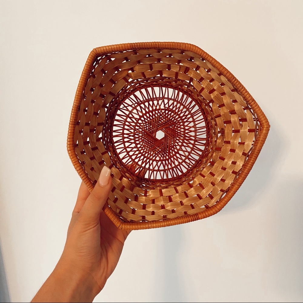 Vintage Bohemian Geometric Basket